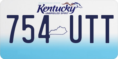 KY license plate 754UTT