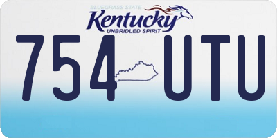 KY license plate 754UTU