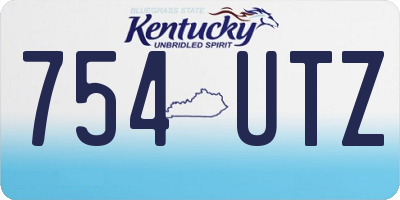 KY license plate 754UTZ