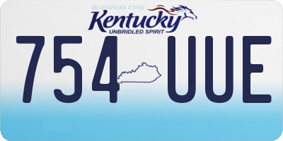 KY license plate 754UUE