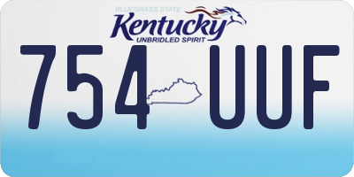 KY license plate 754UUF