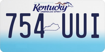 KY license plate 754UUI