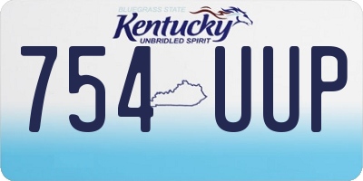 KY license plate 754UUP