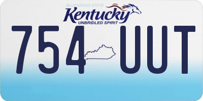 KY license plate 754UUT