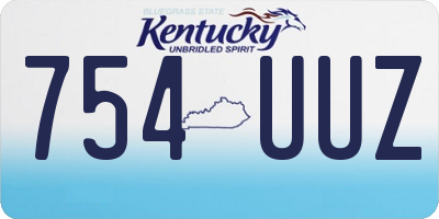 KY license plate 754UUZ