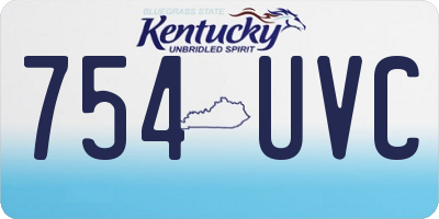 KY license plate 754UVC