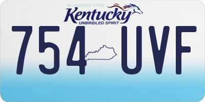 KY license plate 754UVF