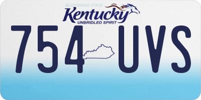 KY license plate 754UVS