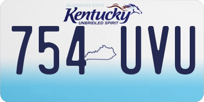 KY license plate 754UVU