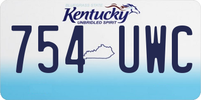 KY license plate 754UWC