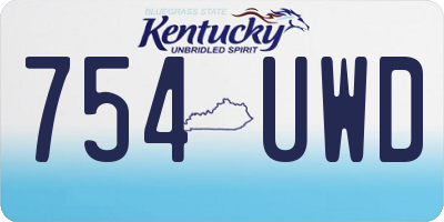 KY license plate 754UWD