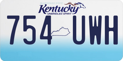 KY license plate 754UWH