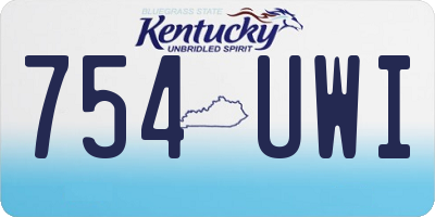 KY license plate 754UWI