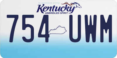 KY license plate 754UWM