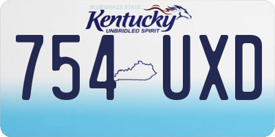 KY license plate 754UXD