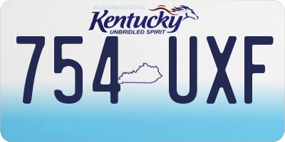 KY license plate 754UXF