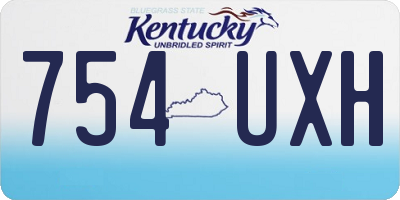 KY license plate 754UXH