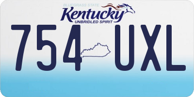 KY license plate 754UXL