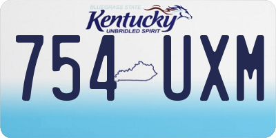 KY license plate 754UXM