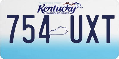KY license plate 754UXT