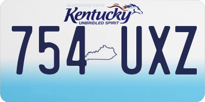 KY license plate 754UXZ