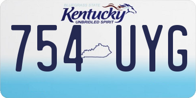 KY license plate 754UYG