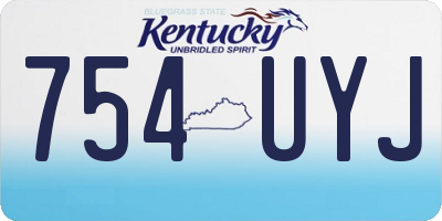 KY license plate 754UYJ