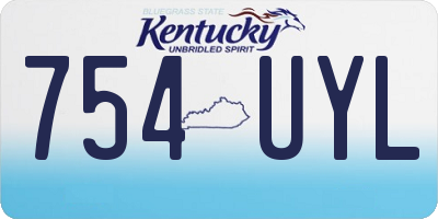 KY license plate 754UYL