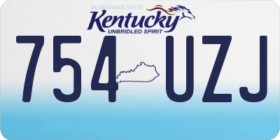 KY license plate 754UZJ