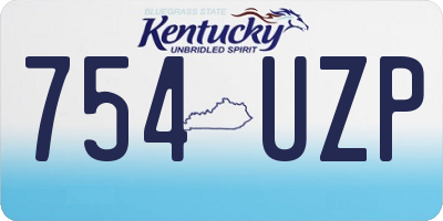 KY license plate 754UZP