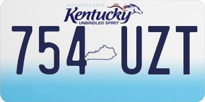 KY license plate 754UZT