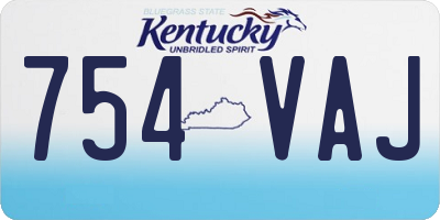 KY license plate 754VAJ