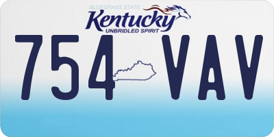 KY license plate 754VAV