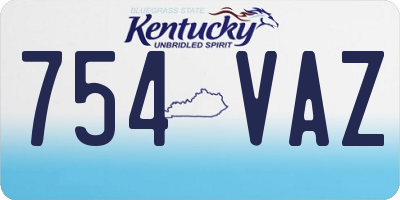 KY license plate 754VAZ