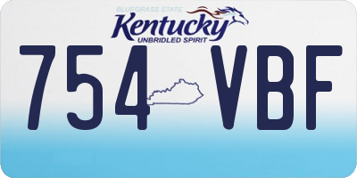 KY license plate 754VBF