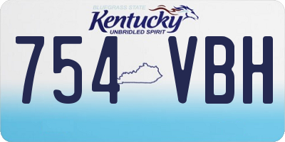 KY license plate 754VBH