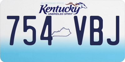 KY license plate 754VBJ
