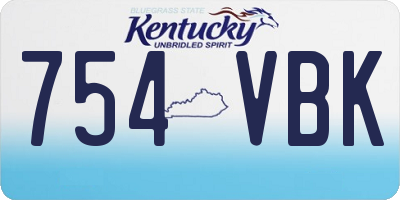 KY license plate 754VBK