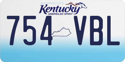 KY license plate 754VBL