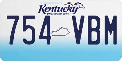 KY license plate 754VBM