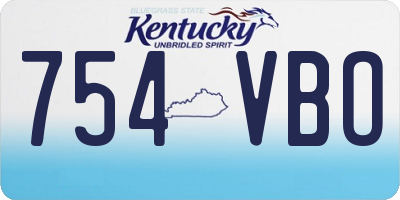 KY license plate 754VBO