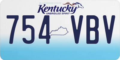 KY license plate 754VBV