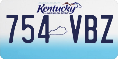 KY license plate 754VBZ