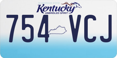 KY license plate 754VCJ