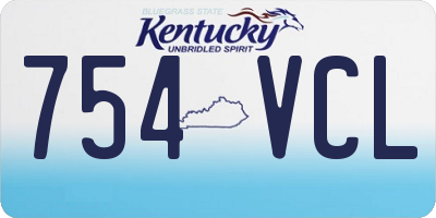 KY license plate 754VCL