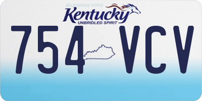 KY license plate 754VCV