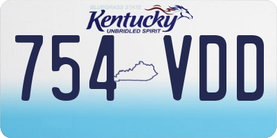 KY license plate 754VDD
