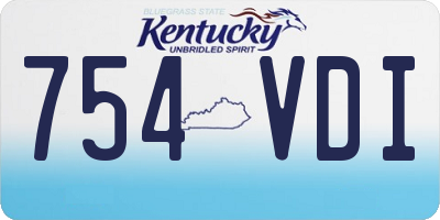 KY license plate 754VDI