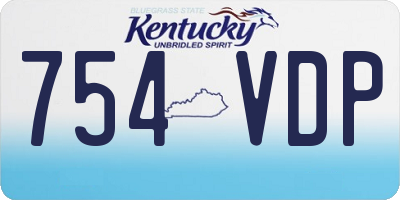 KY license plate 754VDP