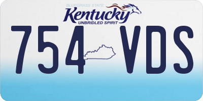 KY license plate 754VDS